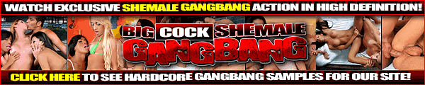 Huge dicked Shemales Gang Bang dudes and other trannies